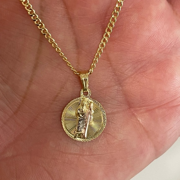 14k Gold Filled St. Jude Valentino Necklace - Picture 4 of 6